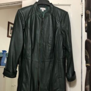 Leather car coat